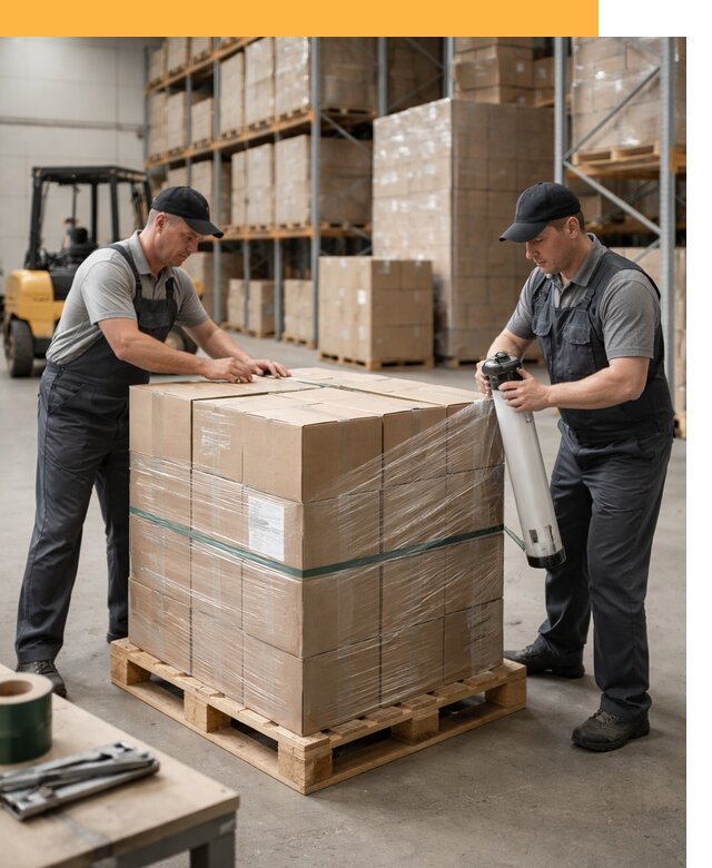 Упаковка и паллетирование грузов от 3752 руб: защита и крепление