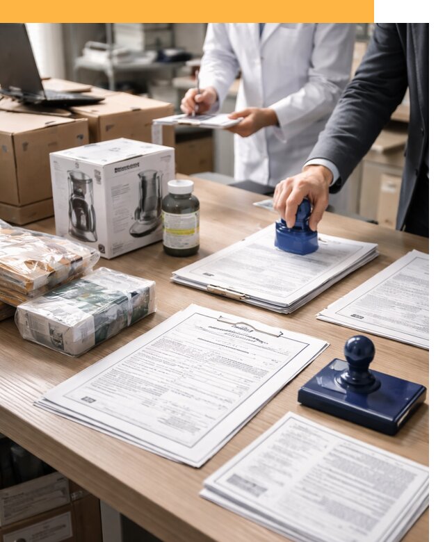 Сертификация импортных товаров от 12864 с таможенным сопровождением